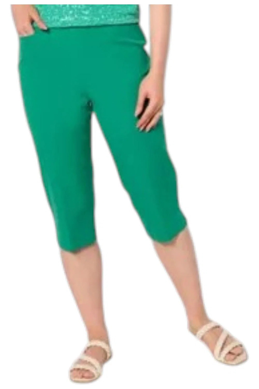 Isaac Mizrahi Live! Women's 24/7 Stretch Pedal Pusher w/ Pockets Emrld - Regular
